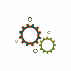 Gear logo icon design vector background template