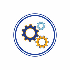 Gear logo icon design vector background template