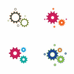 Gear logo icon design vector background template
