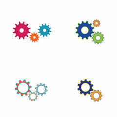 Gear logo icon design vector background template