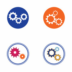 Gear logo icon design vector background template