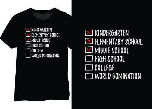 Elementary School Graduation Middle School Shirt Design Vector, Middle School Graduation Design