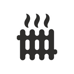 Heater icon on white background