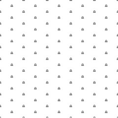 Square seamless background pattern from black zodiac libra symbols. The pattern is evenly filled. Vector illustration on white background