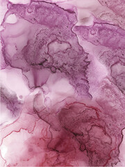 Alcohol ink texture. Abstract hand painted pink background.