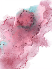 Alcohol ink texture. Abstract hand painted pink background. © EvgeniiasArt