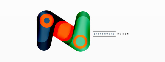 Modern stylish geometric background. Abstract round shapes composition for wallpaper, banner, background or landing