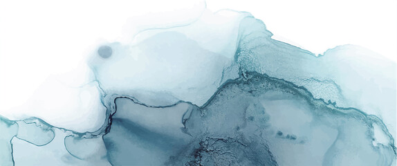 Alcohol ink texture. Abstract hand painted blue background. © EvgeniiasArt