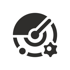 Virus scan icon on white background