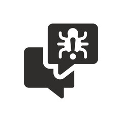 Fototapeta premium Conversation about virus icon on white background