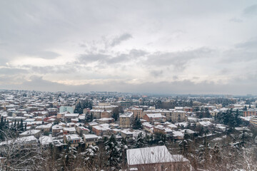 Panoramic winter view of the Kutaisi city in Georgia.
