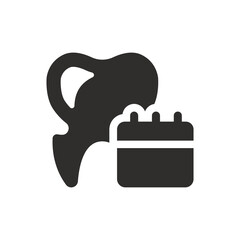 Dentist appointment icon on white background