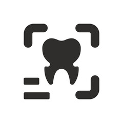 Tooth xray icon on white background