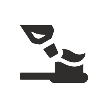 Tooth hygiene icon on white background