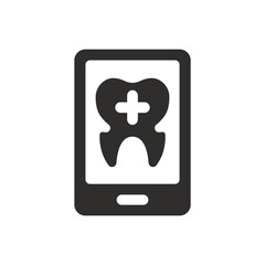 Dental mobile application icon on white background