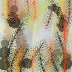 watercolor abstract picture  using bright colors