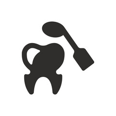 Dental mirror icon on white background
