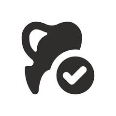 Dental care icon on white background