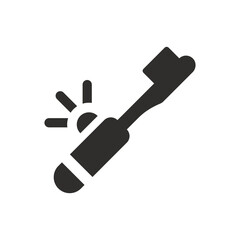 Electric brush icon on white background