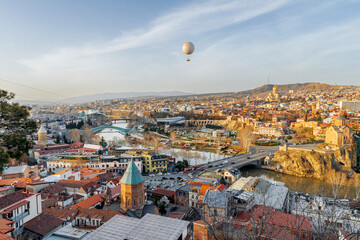 Panoramic view of Tbilisi, Georgia.