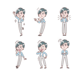 女性の全身ポーズセット