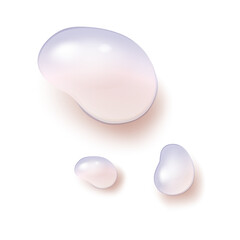 Realistic water drops 3d transparent