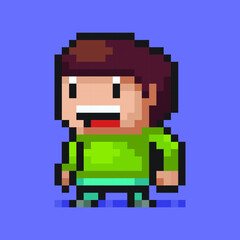 Pixel art male Chibi character 