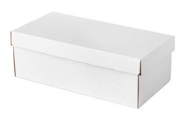 White gift box isolated on white background