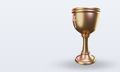 3d Chalice easter icon rendering right view