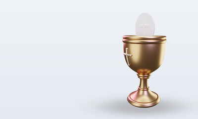 3d Communion easter icon rendering right view