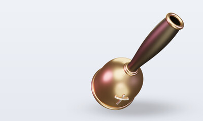 3d Bell easter icon rendering Top view