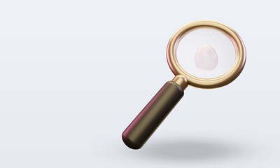 3d Egg hunt easter icon rendering Top view
