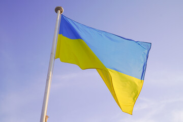 flag ukrainian National state flag of Ukraine in yellow blue color banner