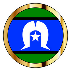 Torres Strait Islander Flag Button - 496241062
