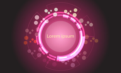 neon pink and black circle gradient background 