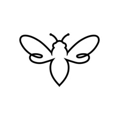 Bee icon design template vector isolated illustration