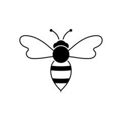 Bee icon design template vector isolated illustration