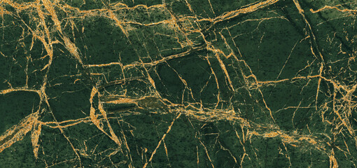 Fototapeta na wymiar green marble with golden veins. green golden natural texture of marble. abstract green, white, gold and yellow marbel. hi gloss texture of marble stone for digital wall tiles design. 