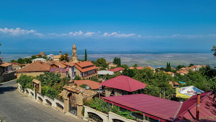 Obraz premium Sighnaghi (Signagi) is a georgian town in Georgia's easternmost region of Kakheti. Important center of Georgia's tourist industry. Sighnaghi is known as a Love