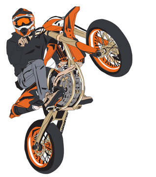 motocross rider on a motorcycle