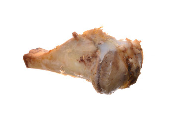 pork bone isolated on white background - close-up