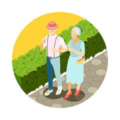 Modern Elderly People Icon