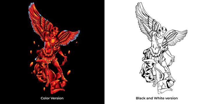 archangel of heaven vector illustration