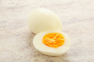 Boiled chicken egg for breakfast