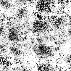 Grunge Vector Seamless Black and White Texture. Vintage Hand Painted Dirty Seamless Pattern. Cracked Ground Texture. Monochrome Print Design Background.