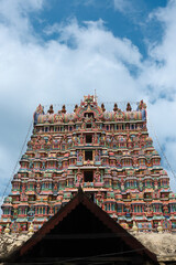 Tirunelveli Nellaiappar Temple dedicated to the Hindu deity Shiva are found in the ancient texts of the Puranas. Dravidian vintage architecture in Tamilnadu India.