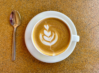 cup of coffee on the table