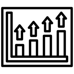 BAR GRAPH line icon,linear,outline,graphic,illustration