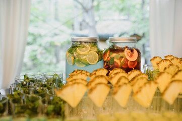  low alcohol drink, on a wedding reception bar..