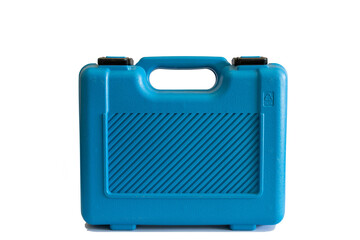 Blue box for tools isolated on the white
